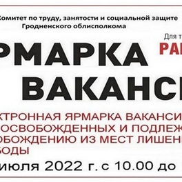 Изображение электронная ярмарка вакансий для лиц освобожденных и подлежащих освобождению из мест лишения свободы